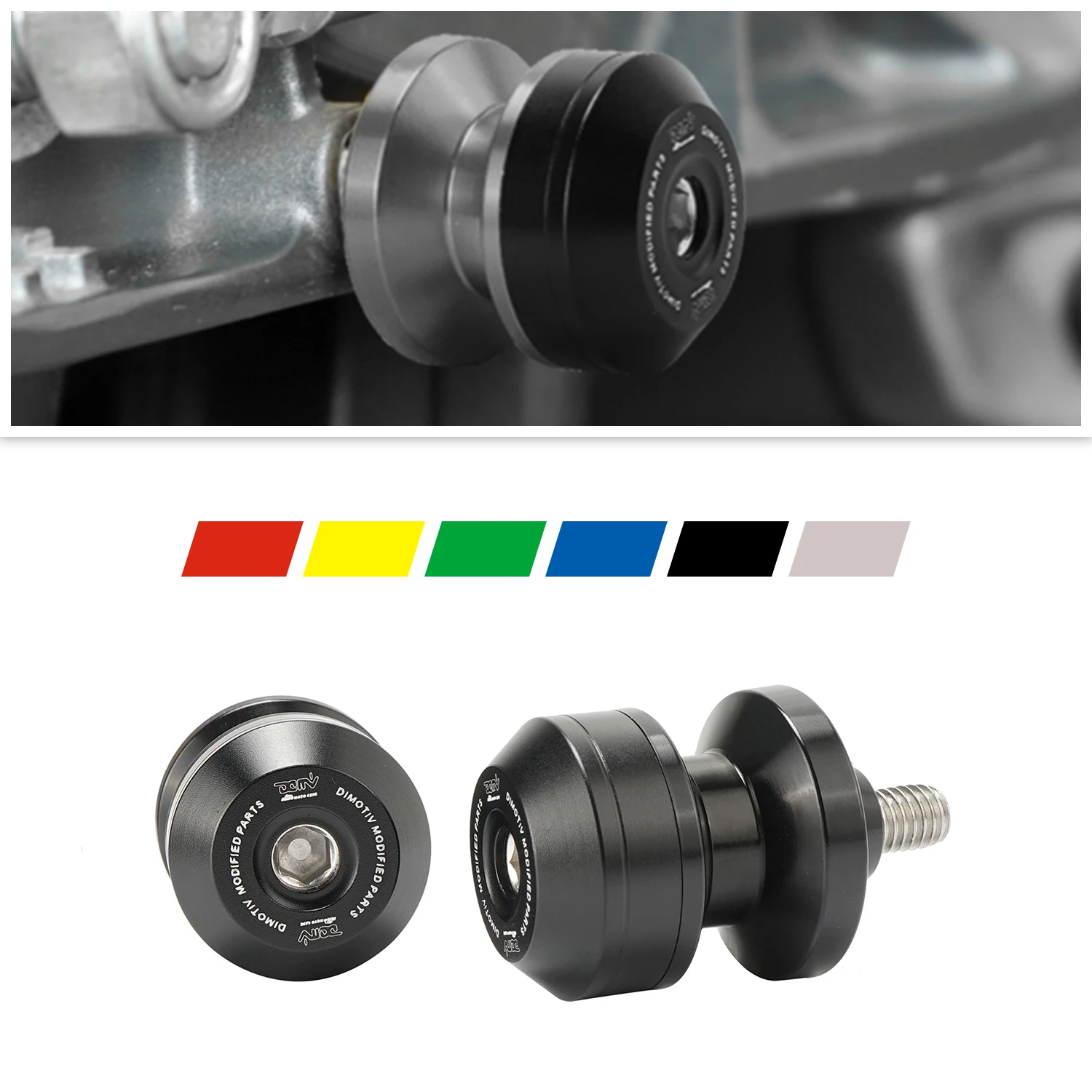 

Motorcycle Swingarm Spools for 8mm GSF1200 GSF1250 B-King1300 DL1000 DL650 GSX-R600 GSX-R750 GSX-R1000 GSX-R1300