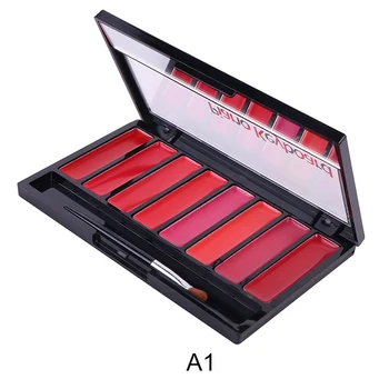 

Wholesale Matte Lipstick Palette Easy Coloring Waterproof Sweatproof Lip Cream With Lip Brush Nutritious Lips Makeup