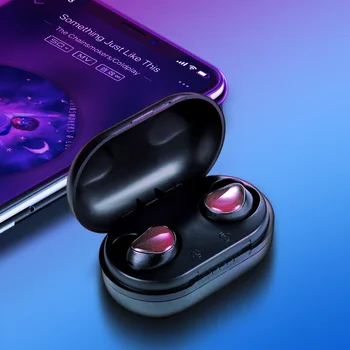 

T10 TWS Bluetooth Headphones Wireless Charging Bin Bluetooth 5.0 Belt Charge Treasure Earphone Motion Noise Reduction Headset