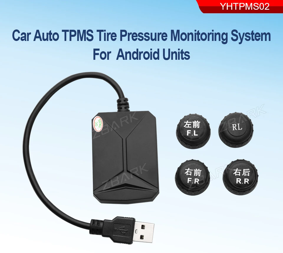 Автомобильная система контроля давления в шинах TPMS для Android единиц утечки шин высокого и низкого давления YHTPMS02