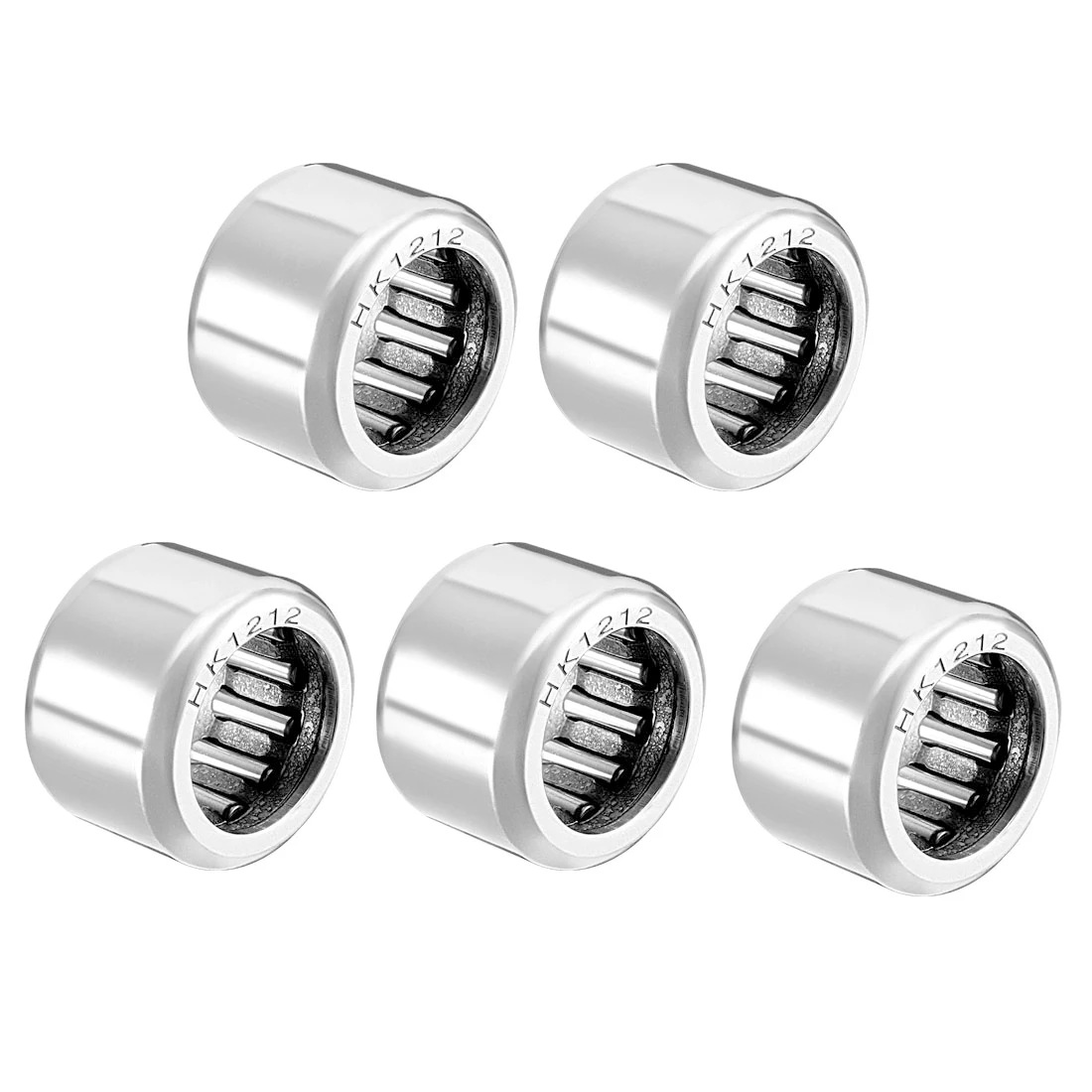 

uxcell Drawn Cup Needle Roller Bearings Open End HK Series Bearings 12mm-17mm Bore Diameter 16mm-23mm OD 10mm-12mm Width