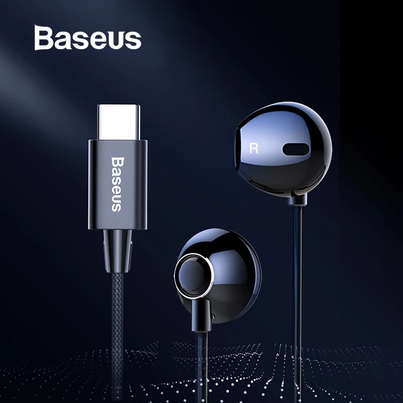 Baseus C06 usb type-c наушники стерео звук наушники с mi c для Xiaomi mi 9 8 se note 3 huawei p30 pro mate 20 pro Oppo Find X