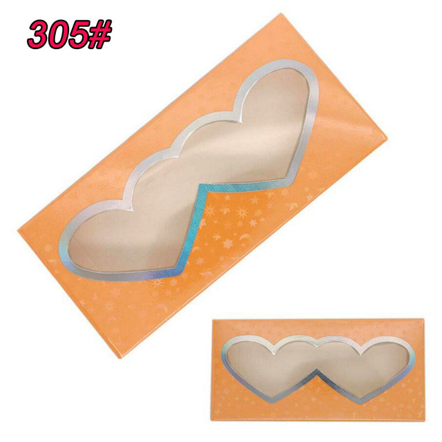 50/100pcs False Eyelash Paper Packaging Box Eyelash Box Packaging Custom Logo Bionic 25mm Mink Hair Heart Shape Box