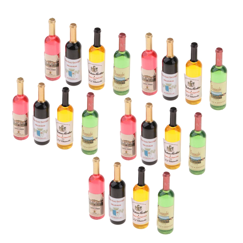 5 Set 1/12 Dollhouse Miniature Wine Bottles Champagne Bottles Kitchen Accs 5 Set 1/12 Dollhouse Miniature Wine Bottles Champagne Bottles Kitchen Accs