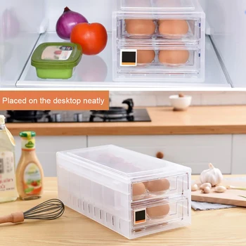 

Drawer Type Kitchen 24 Egg Storage Box Box Food Storage Box Double Multifunctional Egg Storage Box Preservation Box