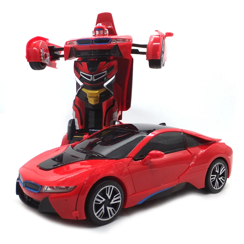 2,4 ГГц 1:14 RC автомобиль дистанционного управления игрушки Ручной индукции Robocar робот-трансформер Игрушки для мальчиков без оригинальной коробки 5013 м
