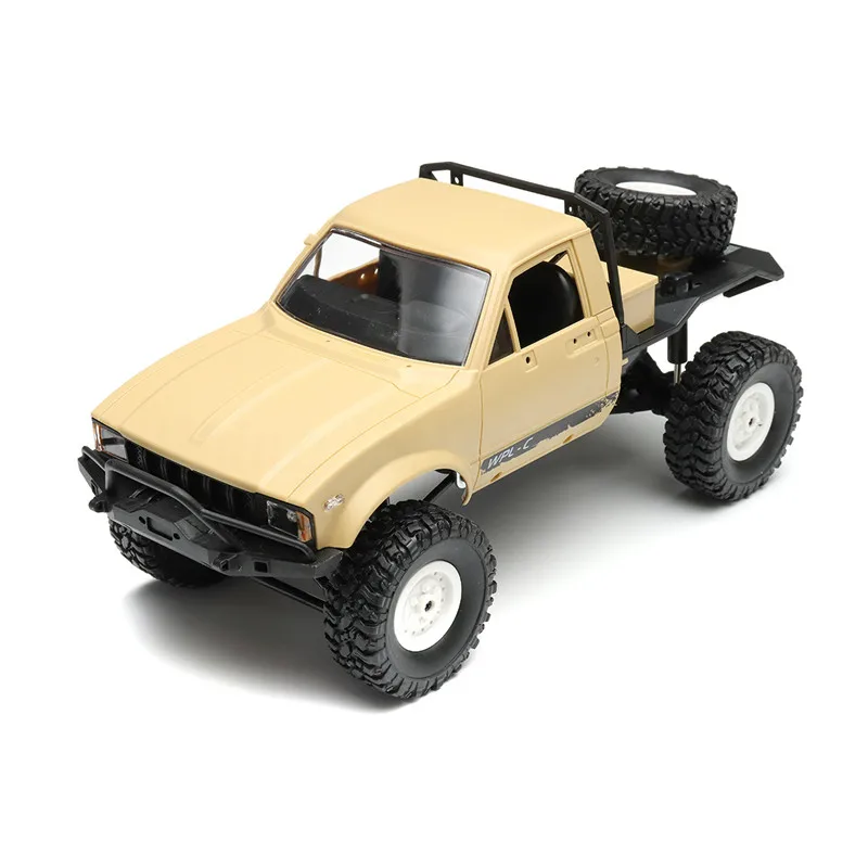 WPL C14 1/16 2,4G 4WD внедорожник RC военный автомобиль модель внедорожника с фронтальным светодиодный RTR игрушки - Цвет: Yellow