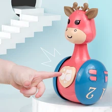 Gobelet en forme de cerf pour nouveau né, jouet, hochet coulissant, pour bébé, éducation précoce, clochette à main