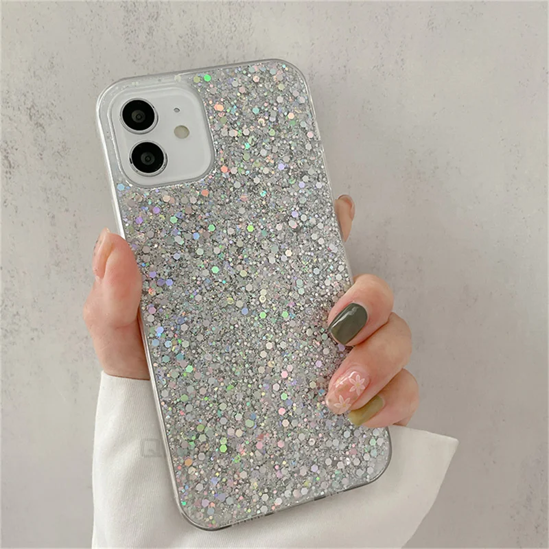 Luxury Glitter Sequin Shining Bling Silicone Soft Phone Case