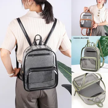

Fashion Women Students Backpack Jelly Transparent Beach Bag School Backpack Shoulder Bag Casual Jelly Clear Travel Backpacks#g30