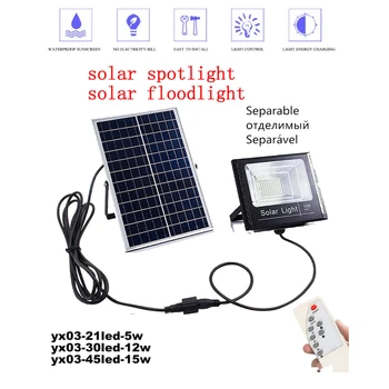 

LED Solar lamp Wall lamp Wireless Solar Power Outdoor Waterproof Street Path Garden Security light remote timer split mount indo