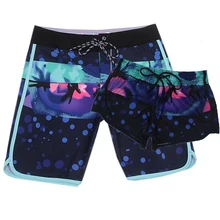 Парные пляжные шорты, свободные, крутые, эластичные, для влюбленных, тропический, пляжный, для отдыха, для отдыха, для мужчин, женщин, для отдыха, спортивная одежда, для всей семьи, для серфинга