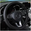 leather Car Steering Wheel Cover For Hyundai I20 I30 I40 Kona Solaris IX35 I10 IX25 Accent Santa fe Tucson 2022 Auto Accessories ► Photo 3/6