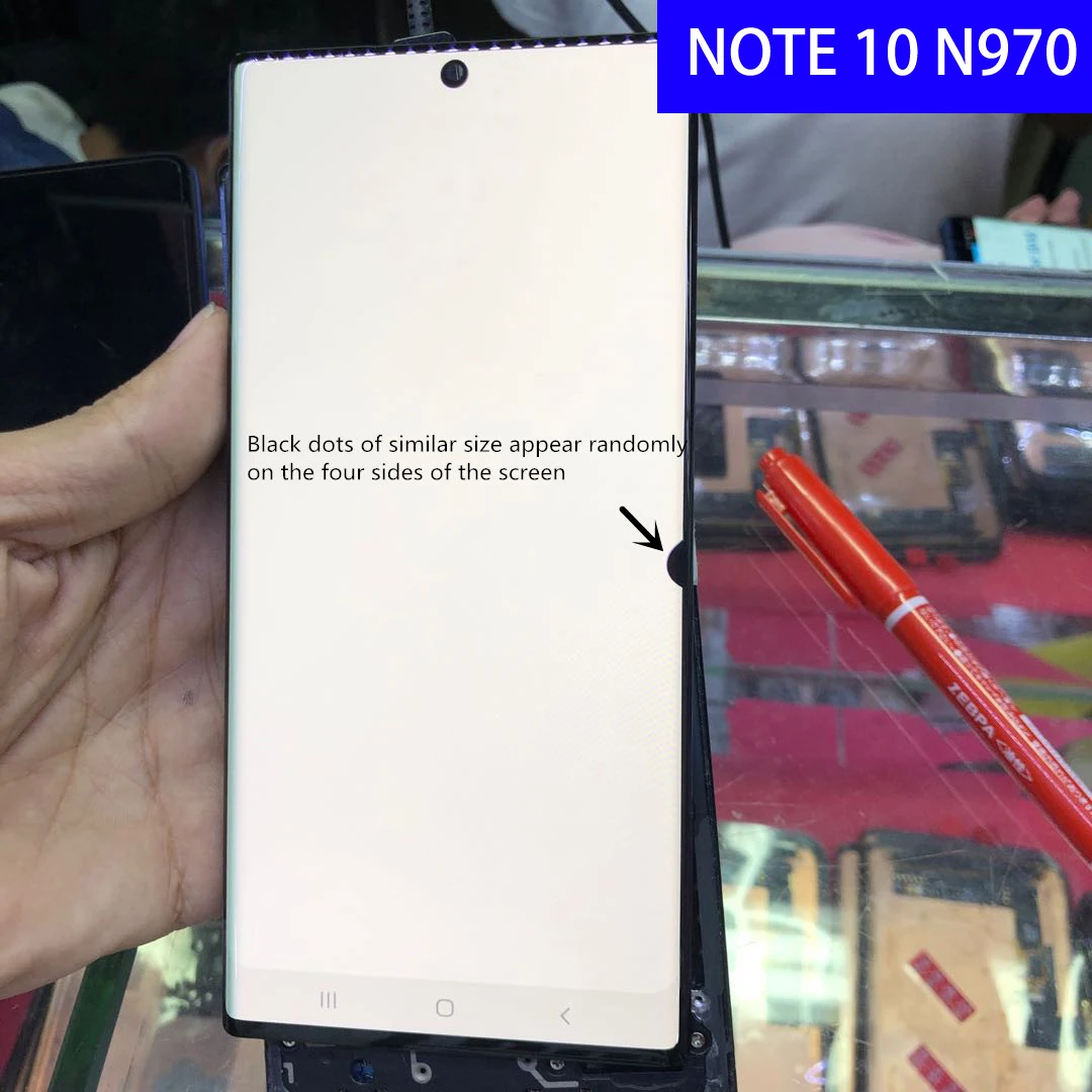 Оригинальный AMOLED для Samsung Galaxy Note 10 N970F N970 ЖК-дисплей с рамкой дисплей сенсорный