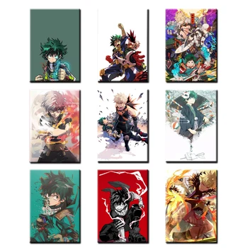 

5d Diamond Painting Wall Art Handmade My Hero Academia Cross Stitch Anime Role Pictures Home Decor Full Square Drill Embroidery