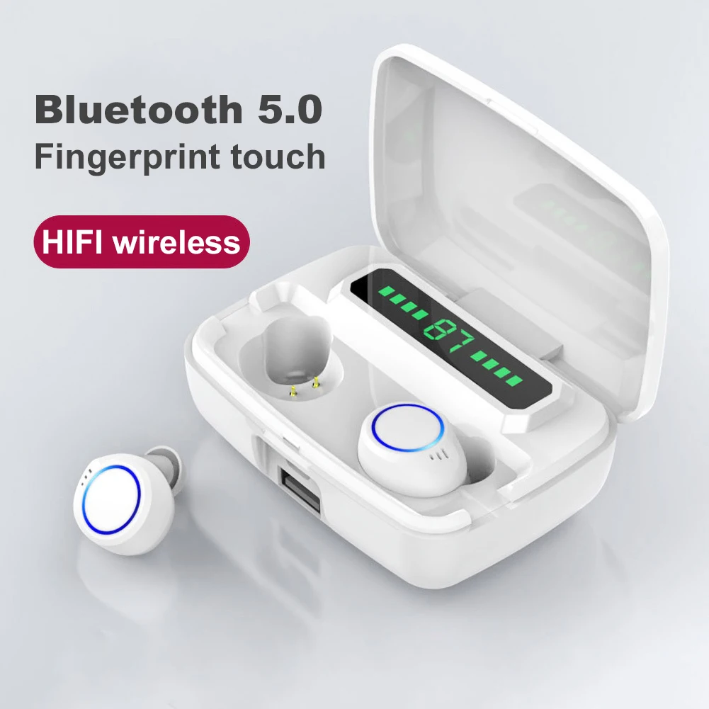 Wireless Headphones Bluetooth Sport Earphone Bluetooth 2200mAh Touch Control Headphones Bluetooth Waterproof LED Display