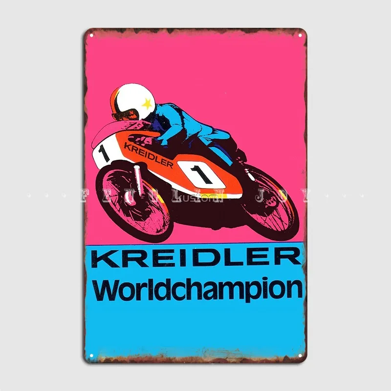 Vintage Ciclomotore Motor Cycle Kreidler Race Decal Metal Sign Club Party Club Bar Targhe Stampa Tin Sign Poster