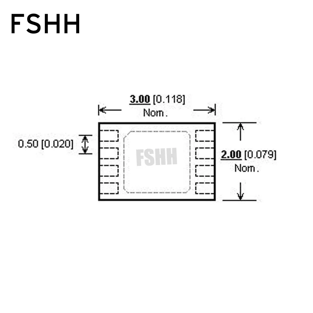 FSHH QFN8 адаптер DFN8 MLF8 WSON8 тестовый шаг гнезда = 0,5 мм Размер = 2 мм* 3 мм