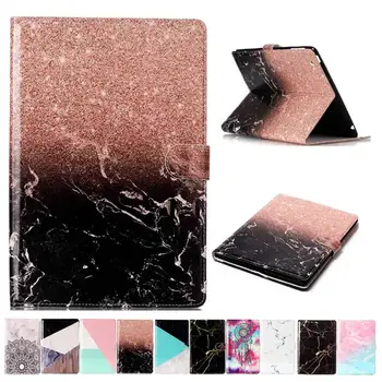 

New Marble PU Leather Case For Samsung Galaxy Tab A A2 10.5 inch 2018 T590 T595 T597 SM-T595 Smart Tablet Stand case+film+pen