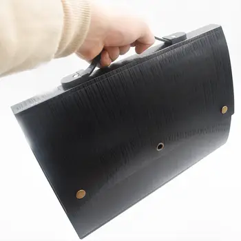 

Adeeing 6 Grids A4 File Document Bag with Hanging Handle Fastener Expanding File Folder Document Bag Office Supplies d29