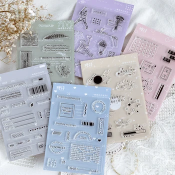 

Flowers & Silicone Seal Transparent Life decoration bullet journal rubber stamps for stationery scrapbooking clear stamps