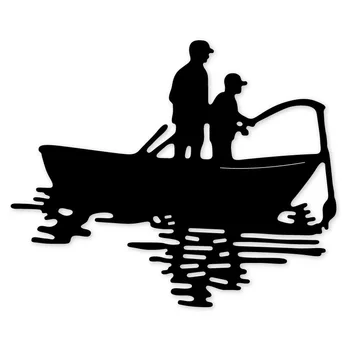 

Fishing in canoe Metal Cutting Die Stencils for DIY Scrapbooking Album Decorative Embossing Hand-on Paper Craft Cards