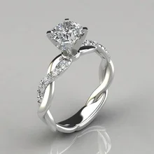 Новая мода, свадебные кольца для женщин, кубический циркон, свадебное кольцо, женские элегантные обручальные кольца, ювелирный подарок
