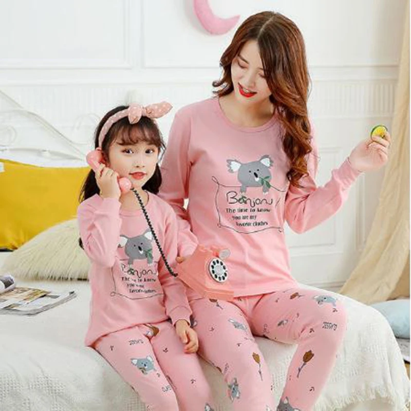 de unicornio para madre e hija, ropa de dormir de algodón con dibujos animados para el invierno _ AliExpress Mobile