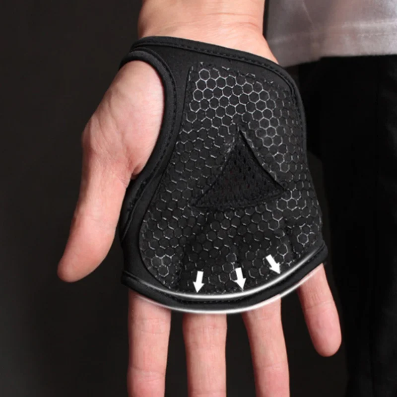 Hand Palm Protector Gym Fitness Gloves Bodybuilding Workout Power Weight Lifting Training Gloves Dumbbell Grips Pads Sport Glove 5