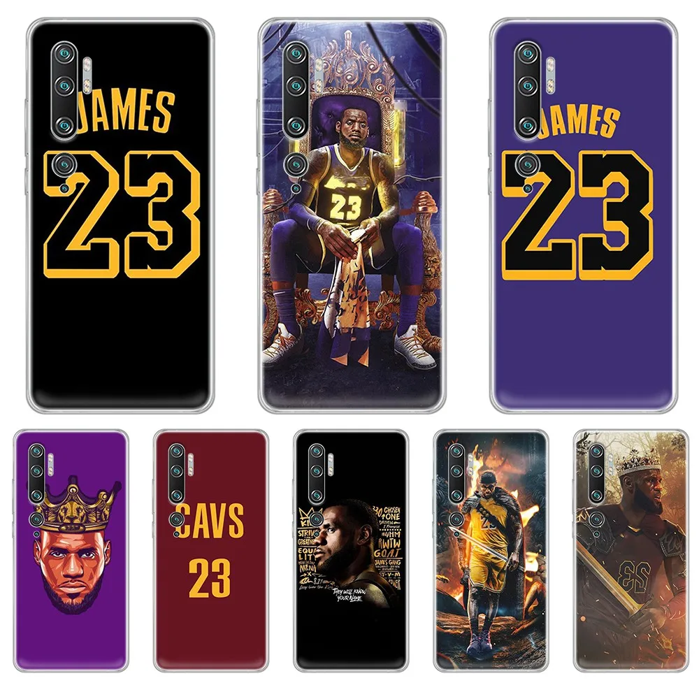 

James Basketball LeBron King 3D back hoesjes Transparent Phone Case For XIAOMI mi 3 4 5 5X 8 9 10 se max pro a2 9T note lite