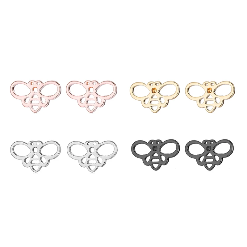 SMJEL Earrings For Women Cute Bee Stud Earings Korean Earring Ladies Girls Stainless Steel Jewelry 2020 | Украшения и аксессуары