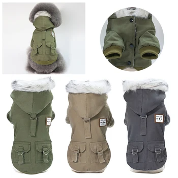 

Pet Cats and Dogs Clothes Winter Warm Down Jacket Medium and Small Dog Chihuahua Hooded Clothes Lightweight Hoodie Dropship