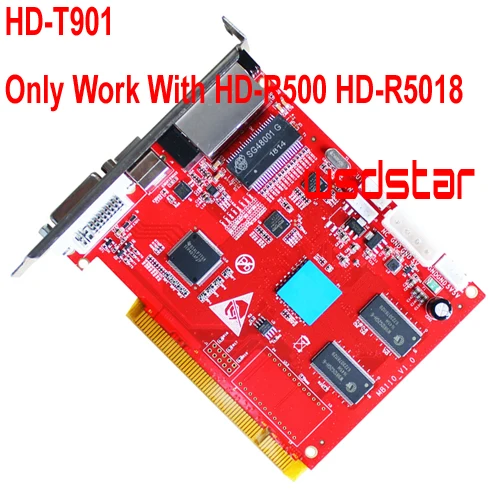HUIDU T901 HD полноцветный видео светодиодный экран отправка карта поддерживает R501 R500