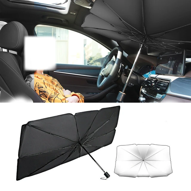 Parapluie pare-soleil de pare-brise de voiture, Titanium Silver