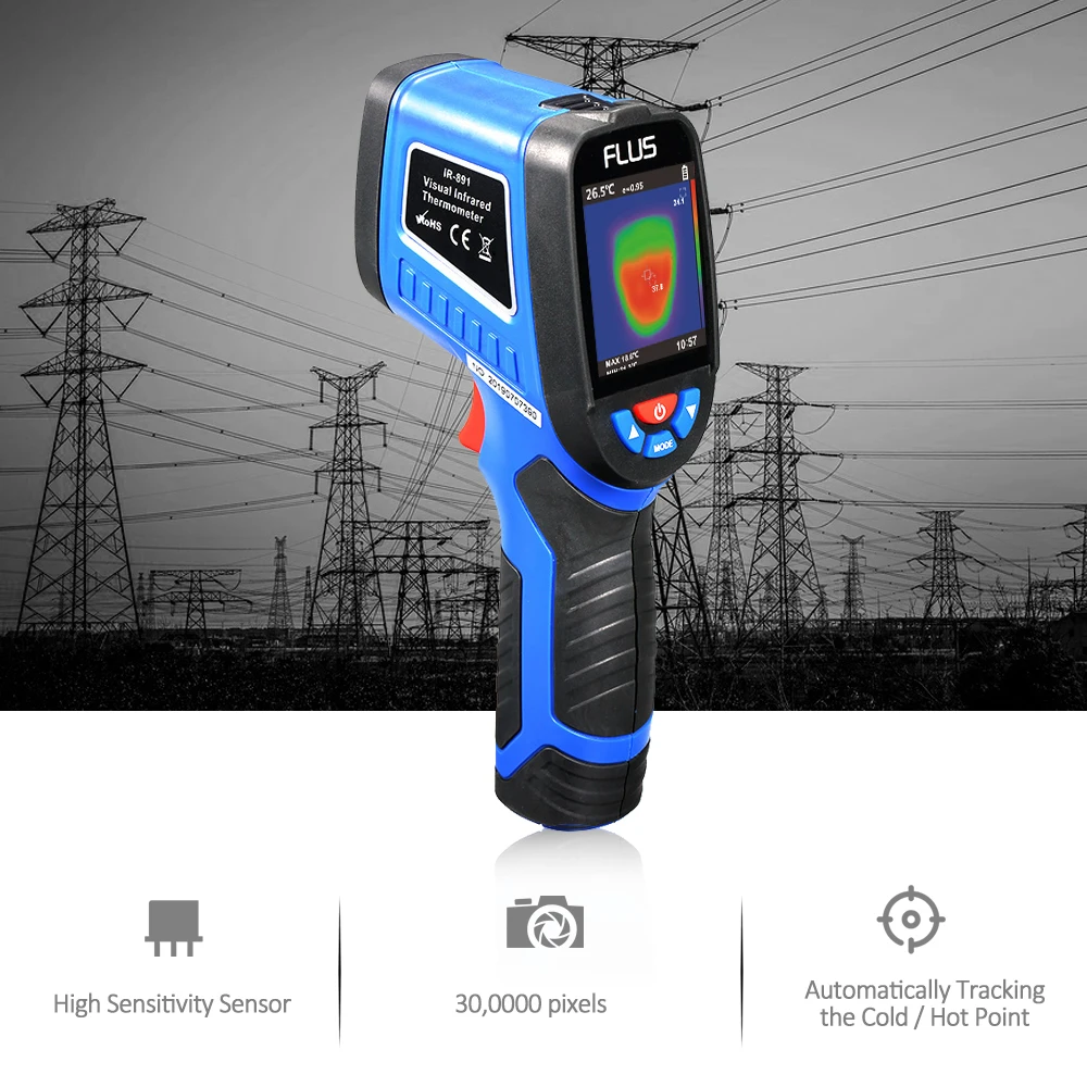 

Handheld Thermal Imaging Camera Digital Infrared Thermal Imager Thermometer Hygrometer with 1089P Visual Resolution