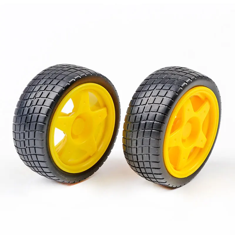 Yellow Wheel for Toy Car Wheels Fits TT Motor Smart Robot Car Kit