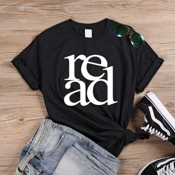 

ONSEME Teacher tshirt Korean Clothes Women Clothes 2019 90s Aesthetic Tops Read Letter Printing t shirt for Lady Girls Q-924