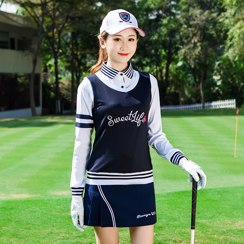 Spring Clothes Women Sleeveless Vest Autumn Clothing Windbreaker Coats Golf/Tennis Wear British Wind Lady Sports Jacket