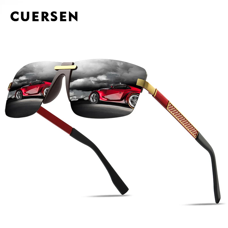 Поляризованные прямоугольные солнцезащитные очки для вождения мужчин и женщин