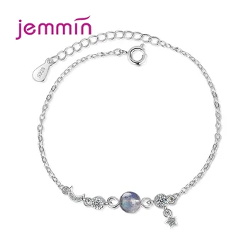 

New Arrival Natural Crystals Zircon Fashion Bracelet Bangle For Female 925 Silver Jewelry Adjustable Hand Chain Tennis Bracelet