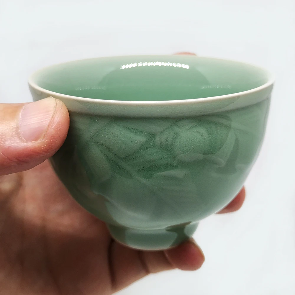 Китайская чайная чашка 160 мл фарфоровая китайская Longquan Celadon церемония посуда для