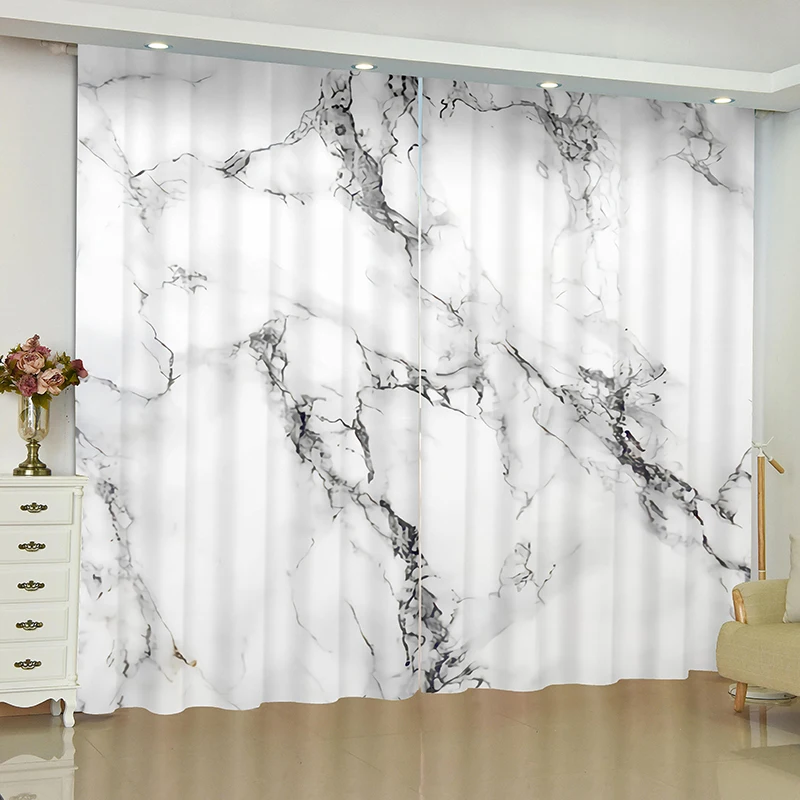 

Marble stripe curtains for window Geometric stripe Simple blinds finished drapes window blackout curtains parlour room blinds