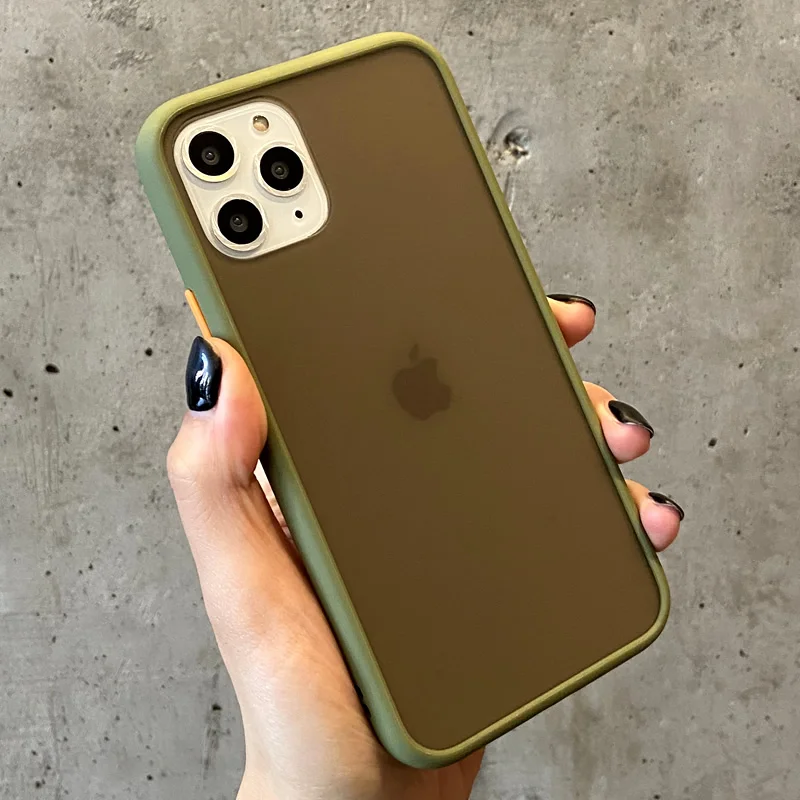 Shockproof Hybrid Clear Matte Soft Phone Case