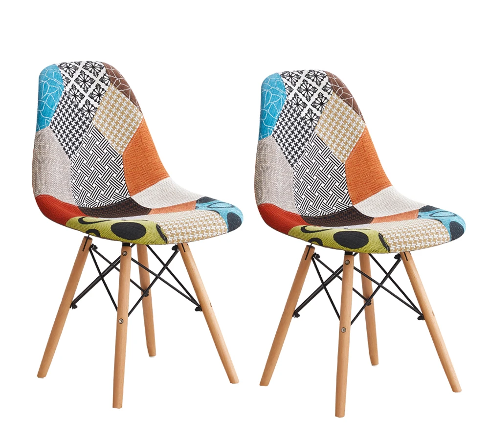 4 шт/4 набор обеденных стульев в ретро-стиле Лоскутная, для кресла для столовой ткани кресла для отдыха