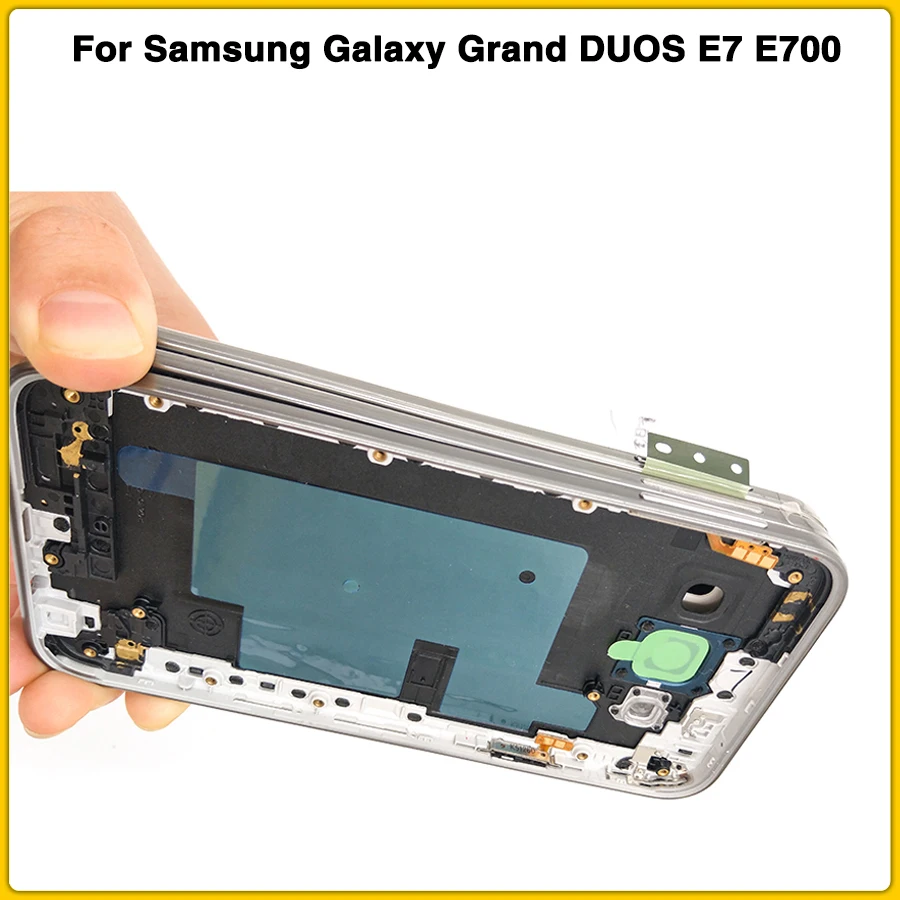 new E7 Full Housing case For Samsung Galaxy Grand DUOS E7 E700 Battery Back Cover Door Middle Frame Bezel