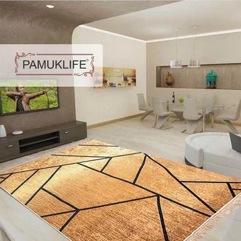 

Pamuklife Artificial Leather Based Non Slip Base Carpet Ares Carpet Modern Healthy Kitchen Super Soft Living Room Home