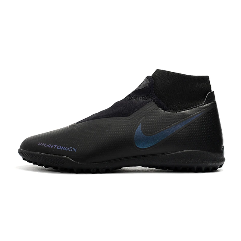 Nike Phantom Vison Academy DF TF 39-45 футбольные бутсы, кроссовки, мужские футбольные бутсы, мужские синие бутсы, дерн обувь, мужские бутсы красного цвета - Цвет: Черный