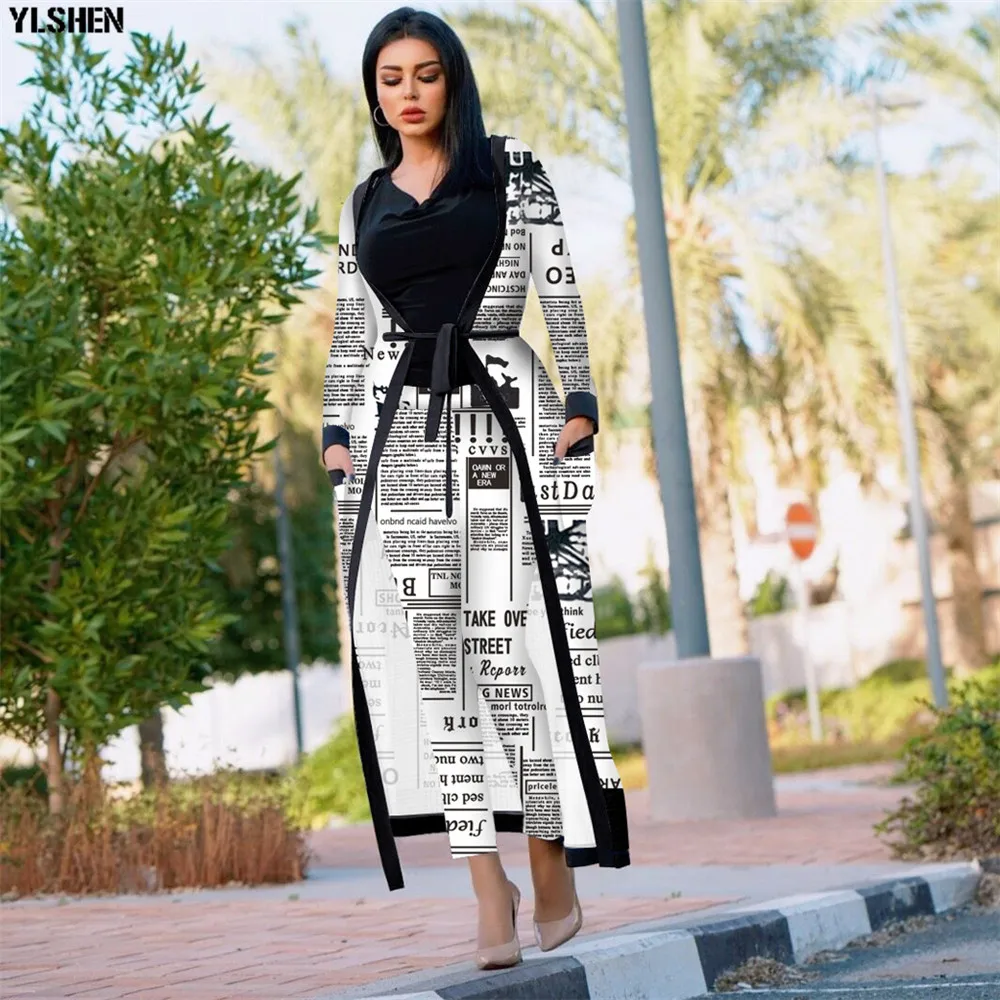 Print African Dresses for Women 2 Piece Set Dashiki Plus Size African Clothes Africa Clothing Pants Suit Bazin Robe Africaine 15
