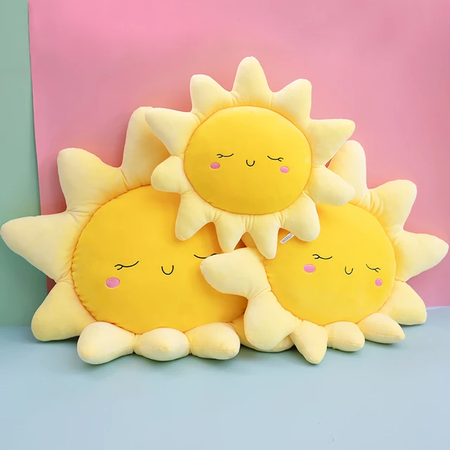 Cute Sun Cloud Plush Pillow Stuffed Soft Creative Plush Sun Cloud Toy Car Pillow Home Decor Kids Toys 2