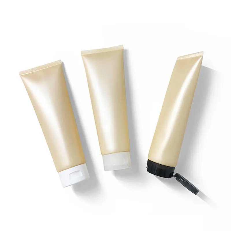 200ml Matte Soft Tubes Beige Squeeze Bottle Refillable Makeup Tools Accessories Sunscreen Cream Hose Containers 30pcs/lot